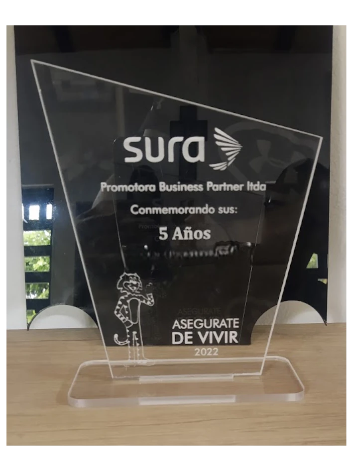 Reconocimiento velero acrilico