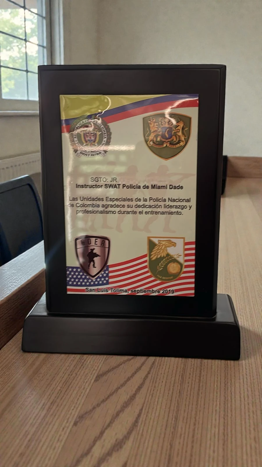 Placa vertical sublimada